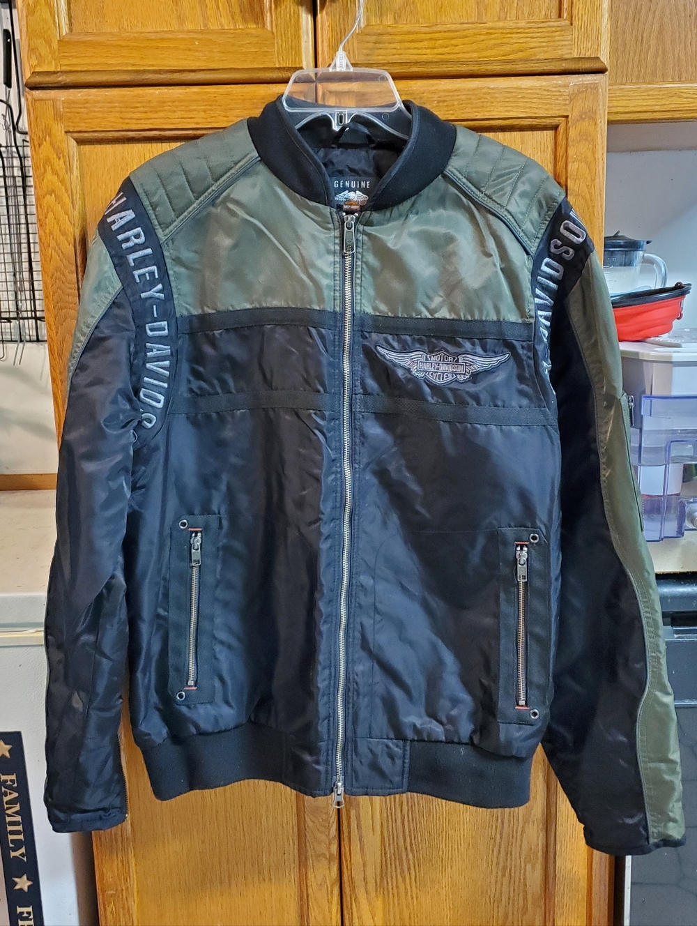 Harley-Davidson Mainstreet Colorblocked Nylon Bomber Jacket 98583-17VM - Picture 4 of 17